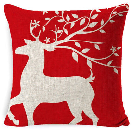 Christmas Linen Red Hug Pillowcase Without Pillow Core, Size: 45 x 45cm(SDBZ-00308)-garmade.com