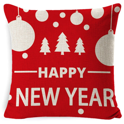 Christmas Linen Red Hug Pillowcase Without Pillow Core, Size: 45 x 45cm(SDBZ-00310)-garmade.com