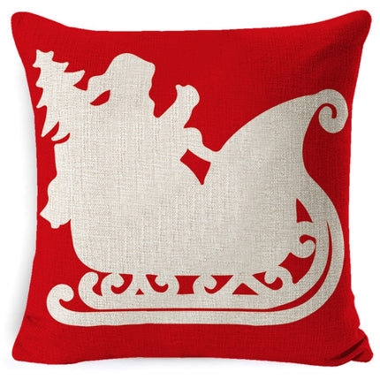 Christmas Linen Red Hug Pillowcase Without Pillow Core, Size: 45 x 45cm(SDBZ-00311)-garmade.com