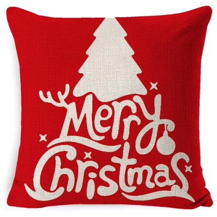 Christmas Linen Red Hug Pillowcase Without Pillow Core, Size: 45 x 45cm(SDBZ-00312)-garmade.com