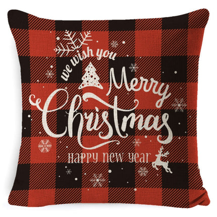 Christmas Decoration Linen Pillowcase Without Pillow Core, Size: 45 x 45cm(SDBZ-00127)-garmade.com