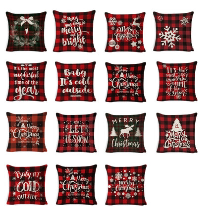 Christmas Decoration Linen Pillowcase Without Pillow Core, Size: 45 x 45cm(SDBZ-00131)-garmade.com