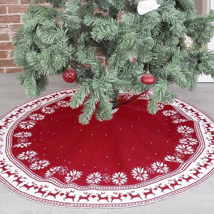 122cm Knitted Acrylic Christmas Tree Bottom Decoration Skirt-garmade.com