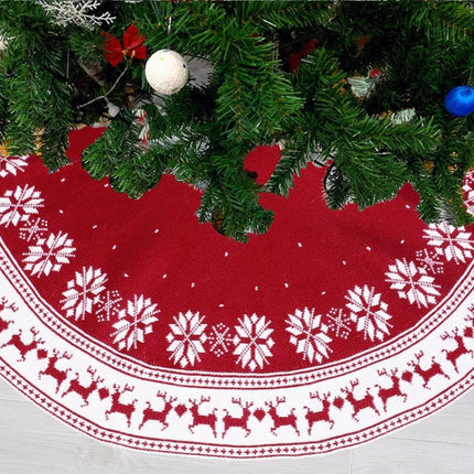 90cm Knitted Acrylic Christmas Tree Bottom Decoration Skirt-garmade.com