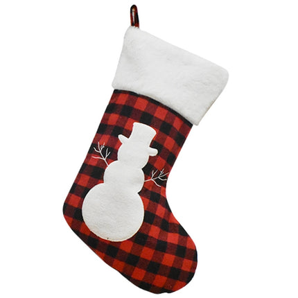 Christmas Decoration Socks Children Gift Candy Bag(Snowman)-garmade.com