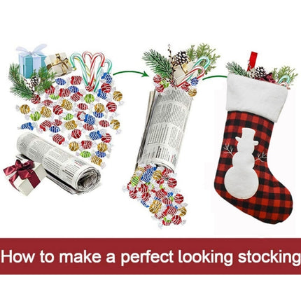 Christmas Decoration Socks Children Gift Candy Bag(Snowflake)-garmade.com