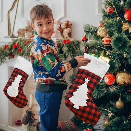 Christmas Decoration Socks Children Gift Candy Bag(Snowflake)-garmade.com