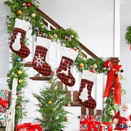 Christmas Decoration Socks Children Gift Candy Bag(Snowflake)-garmade.com