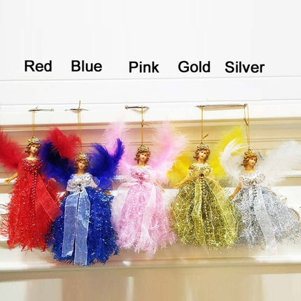 Christmas Tree Angel Girl Decorations Closet Decoration Small Pendant(Pink)-garmade.com