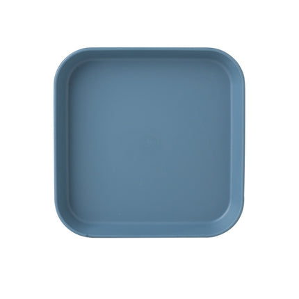 Home 6 Inch Small Dish Plastic Snack Cake Dish Dining Table Garbage Tray(Square Blue)-garmade.com