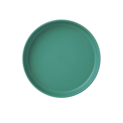 Home 6 Inch Small Dish Plastic Snack Cake Dish Dining Table Garbage Tray(Round Green)-garmade.com