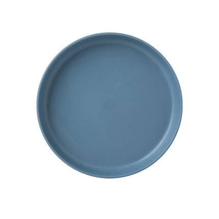 Home 6 Inch Small Dish Plastic Snack Cake Dish Dining Table Garbage Tray(Round Blue)-garmade.com