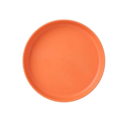 Home 6 Inch Small Dish Plastic Snack Cake Dish Dining Table Garbage Tray(Round Orange)-garmade.com