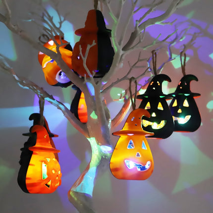 Halloween Decoration Pumpkin Lantern LED Luminous Ornaments Venue Layout Props(Orange)-garmade.com