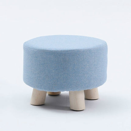 Fashion Creative Small Stool Living Room Home Solid Wood Small Chair(Blue)-garmade.com