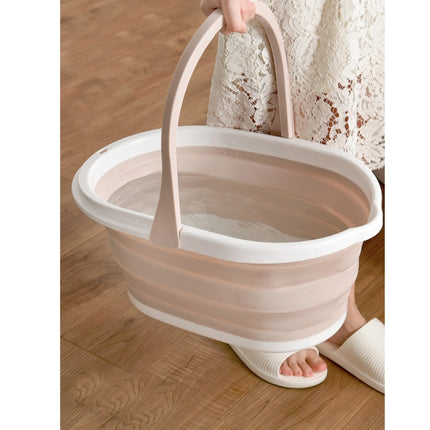 Rectangle Mop Cleaning Bucket For Household Foldable Mop Bucket(Beige)-garmade.com