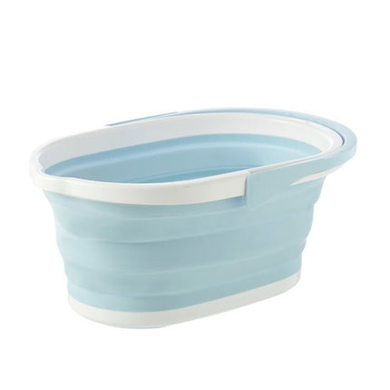 Rectangle Mop Cleaning Bucket For Household Foldable Mop Bucket(Blue)-garmade.com