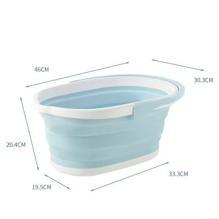 Rectangle Mop Cleaning Bucket For Household Foldable Mop Bucket(Blue)-garmade.com