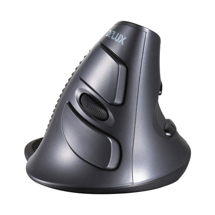 DELUX M618 6-Keys Vertical Snail Ergonomic Wireless Mouse(Black)-garmade.com