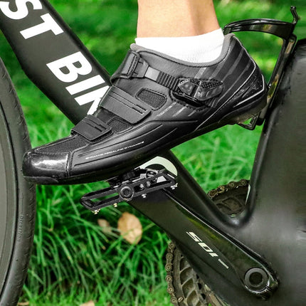 WEST BIKING Bicycle Aluminum Alloy Dual-Purpose Self-Locking Pedals(Black)-garmade.com