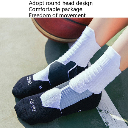2 Pairs Antibacterial Terry Socks Basketball Socks Men And Women Adult Sports Socks, Size: M 35-38 Yards(Blue)-garmade.com