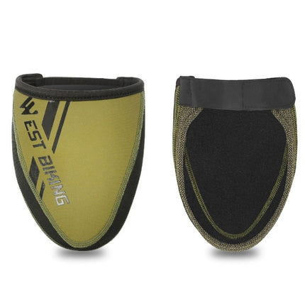 WEST BIKING Bicycle Riding Half Palm Windproof And Warm Lock Shoe Cover, Size: L(Army Green )-garmade.com