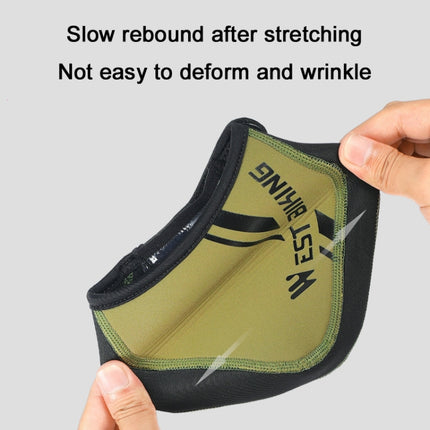 WEST BIKING Bicycle Riding Half Palm Windproof And Warm Lock Shoe Cover, Size: L(Army Green )-garmade.com
