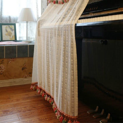 Piano Cover 150x35x110cm Lace Embroidered Cloth Piano Dust Cover-garmade.com