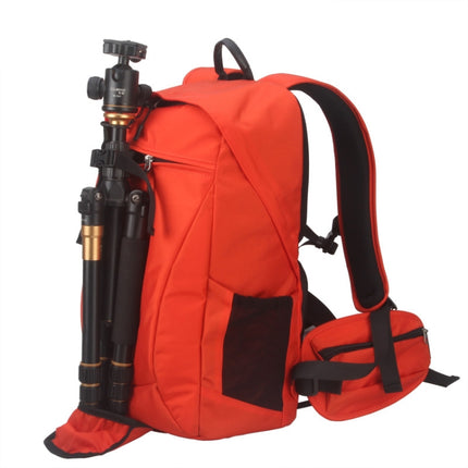 3011 Multifunctional Double Shoulder SLR Digital Camera Bag, Size: Small(Flame Orange)-garmade.com