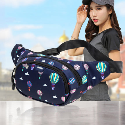 Ladies Sports Running Waist Bag Outdoor Leisure Cashier Wallet, Size: 10 inch(Balloon Dark Blue)-garmade.com