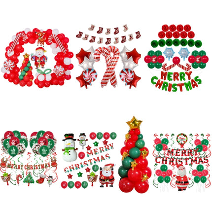 SD20205 Christmas Party Decoration Balloon Set, Style: Red 1-garmade.com