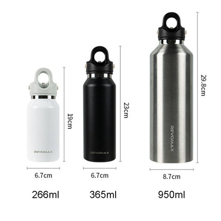 REVOMAX Stainless Steel Vacuum Flask Outdoor Car Vacuum Flask, Capacity： 266ml (Matcha Green)-garmade.com