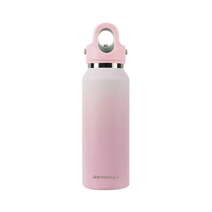 REVOMAX Stainless Steel Vacuum Flask Outdoor Car Vacuum Flask, Capacity： 365ml (Cherry Pink)-garmade.com
