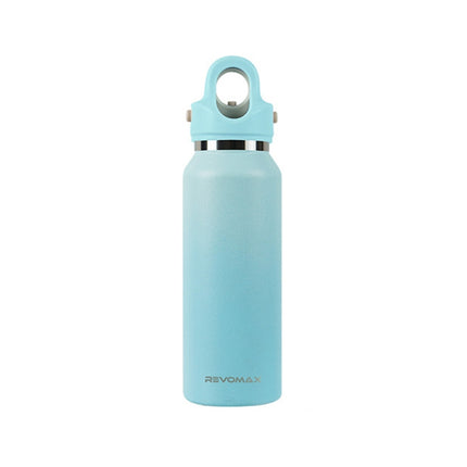 REVOMAX Stainless Steel Vacuum Flask Outdoor Car Vacuum Flask, Capacity： 365ml (Bubble Blue)-garmade.com