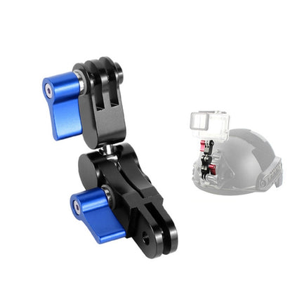 Aluminium Alloy 360 Degree Rotating Mount Adapter Adjustable Arm Connector for GoPro HERO10 Black / HERO9 Black / HERO8 Black /7 /6 /5 /5 Session /4 Session /4 /3+ /3 /2 /1, DJI Osmo Action, Xiaoyi and Other Action Cameras(Blue)-garmade.com
