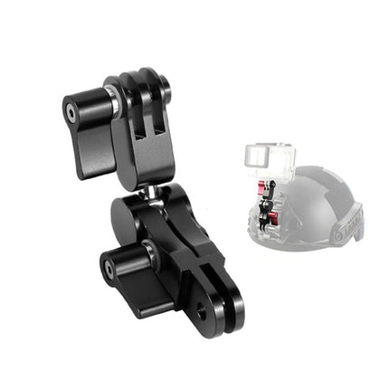 Aluminium Alloy 360 Degree Rotating Mount Adapter Adjustable Arm Connector for GoPro HERO10 Black / HERO9 Black / HERO8 Black /7 /6 /5 /5 Session /4 Session /4 /3+ /3 /2 /1, DJI Osmo Action, Xiaoyi and Other Action Cameras(Black)-garmade.com