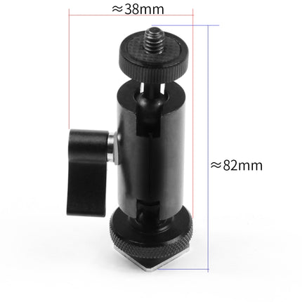 Type A Magic Arm Dual BallHead Cold Shoe 1/4 Inch Mount Adapter for GoPro HERO10 Black / HERO9 Black / HERO8 Black /7 /6 /5 /5 Session /4 Session /4 /3+ /3 /2 /1, DJI Osmo Action, Xiaoyi and Other Action Cameras-garmade.com