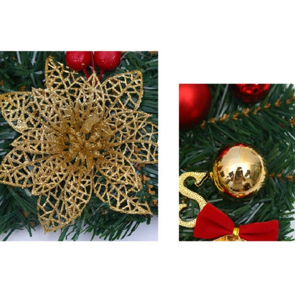 Christmas Decoration Wreath Garland Rattan Door Hanging, Specification: Gold-garmade.com