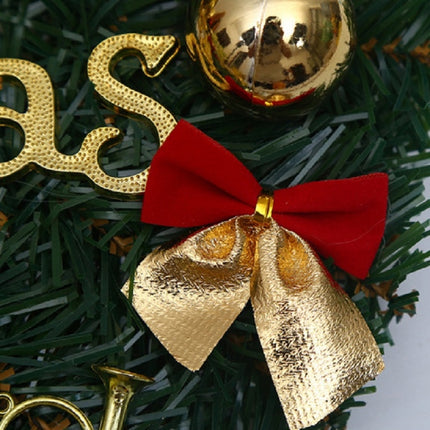 Christmas Decoration Wreath Garland Rattan Door Hanging, Specification: Double Bell Gift Pack-garmade.com