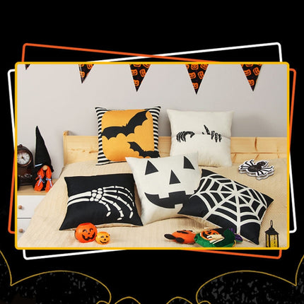 45x45cm Halloween Ornament Pillowcase Digital Print Pillow Case Without Pillow Core(Bat)-garmade.com