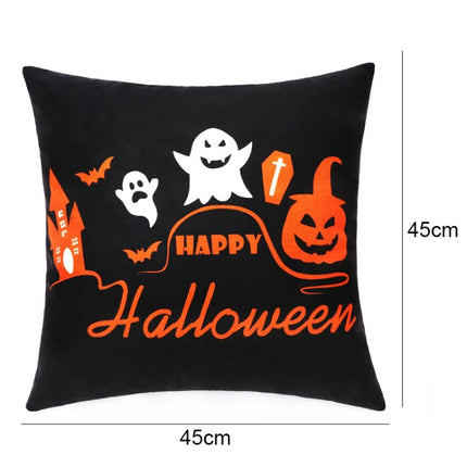 45x45cm Halloween Decoration Living Room Sofa Party Pillow Case Without Pillow Core(Ghost)-garmade.com