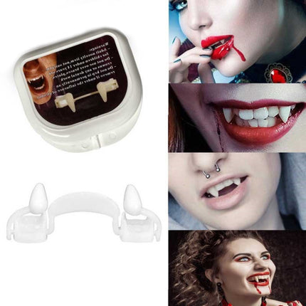 4 PCS Halloween Decoration Vampire Teeth Retractable Zombie Teeth,Packaging: Plastic Box-garmade.com
