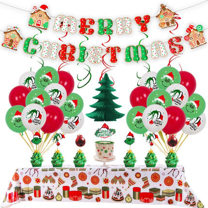 Christmas Decoration Party Latex Aluminum Film Balloon Set, Style: Candy Fruit House Strange Jamming-garmade.com