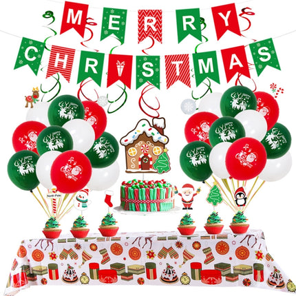 Christmas Decoration Party Latex Aluminum Film Balloon Set, Style: Red Green-garmade.com