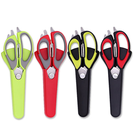 2 PCS With Sleeve Card Packaging Detachable Magnetic Kitchen Scissors Stainless Steel Household Kitchen Food Scissors Refrigerator Scissors,Random Color Delivery-garmade.com