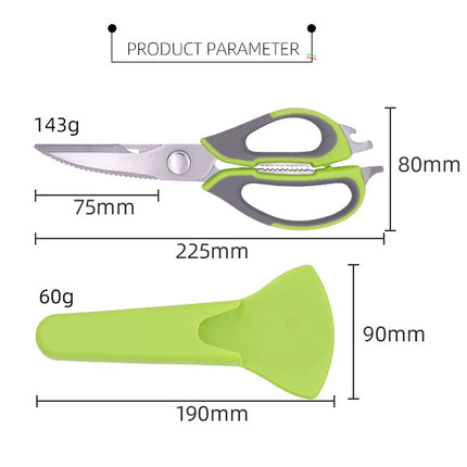 2 PCS Single-cut Card Packaging Detachable Magnetic Kitchen Scissors Stainless Steel Household Kitchen Food Scissors Refrigerator Scissors,Random Color Delivery-garmade.com