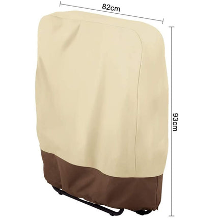 82x93cm Outdoor Deck Chair Cover Waterproof Garden Terrace Patio Chair Cover, Fabric: 190T Polyester(Beige+Coffee)-garmade.com