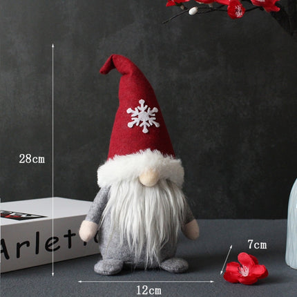 Faceless Doll With Hat Christmas Dwarf Plush Doll(Snowflake)-garmade.com