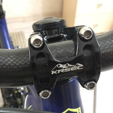 KRSEC CNC Ultra Light Short-Handed Mountain Bike Aluminum Alloy 50mm Riser, Colour: Full Black-garmade.com