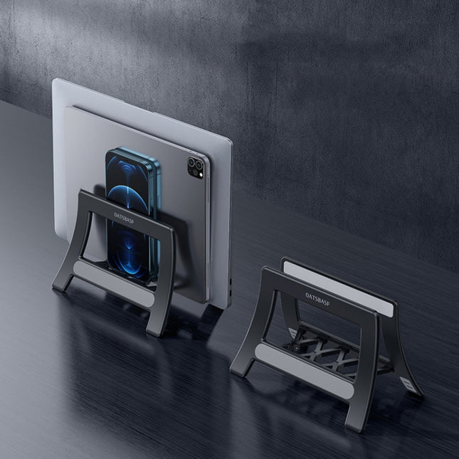 Oatsbasf 03671 Multifunctional Computer Tablet Cellphone Storage Bracket, Colour: Simple Version (Black)-garmade.com